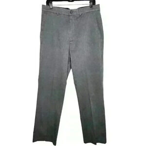 Haggar men's grey straight fit khakis expandomatic size 34x32